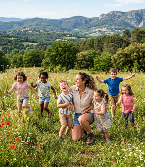 Groupe de jeunes colo odel var